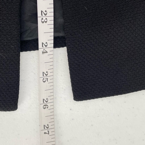 Loft Black Double Breasted Belted Hidden Button Lightweight Long Sleeve Jacket - Picture 7 of 9